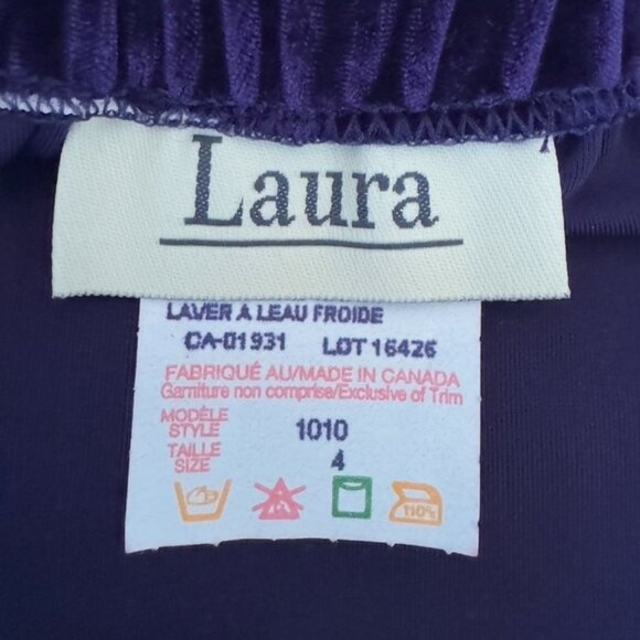 Royal Purple Velvet Long Sleeved Shirt and Maxi Skirt Set - Picture 11 of 16